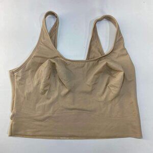 Cupid Shapewear Cami Womens 2XL Beige Longline Built-in Cups Support Tank Top
